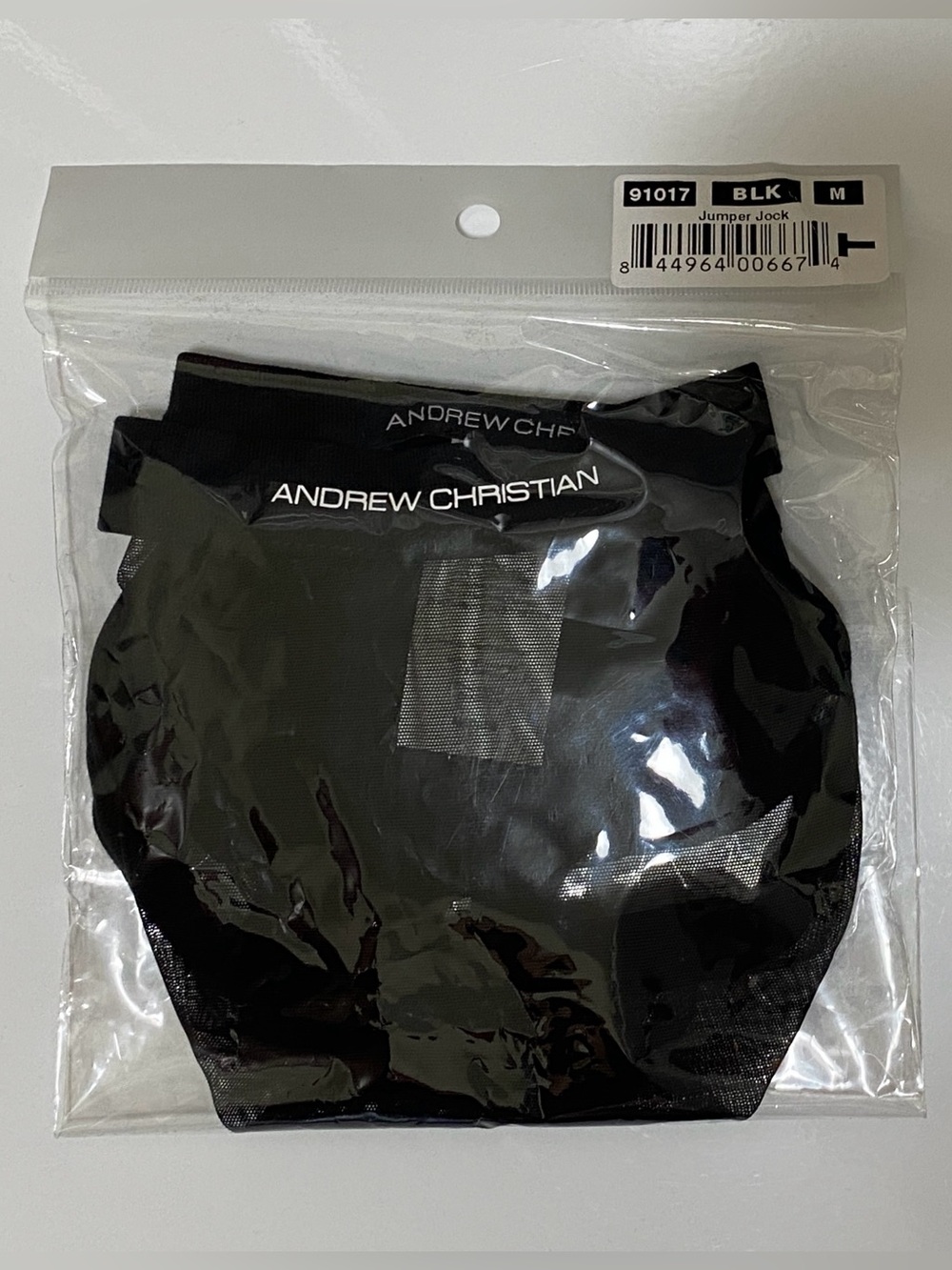 NWT! Andrew Christian Jumper Jock MED Black 🥵